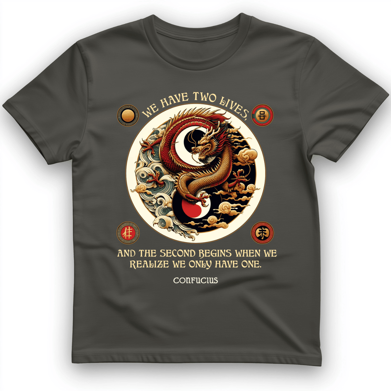 We Have Two Lives T-Shirt Dragon Graphic Tee Cool Gifts For Dragon Lovers