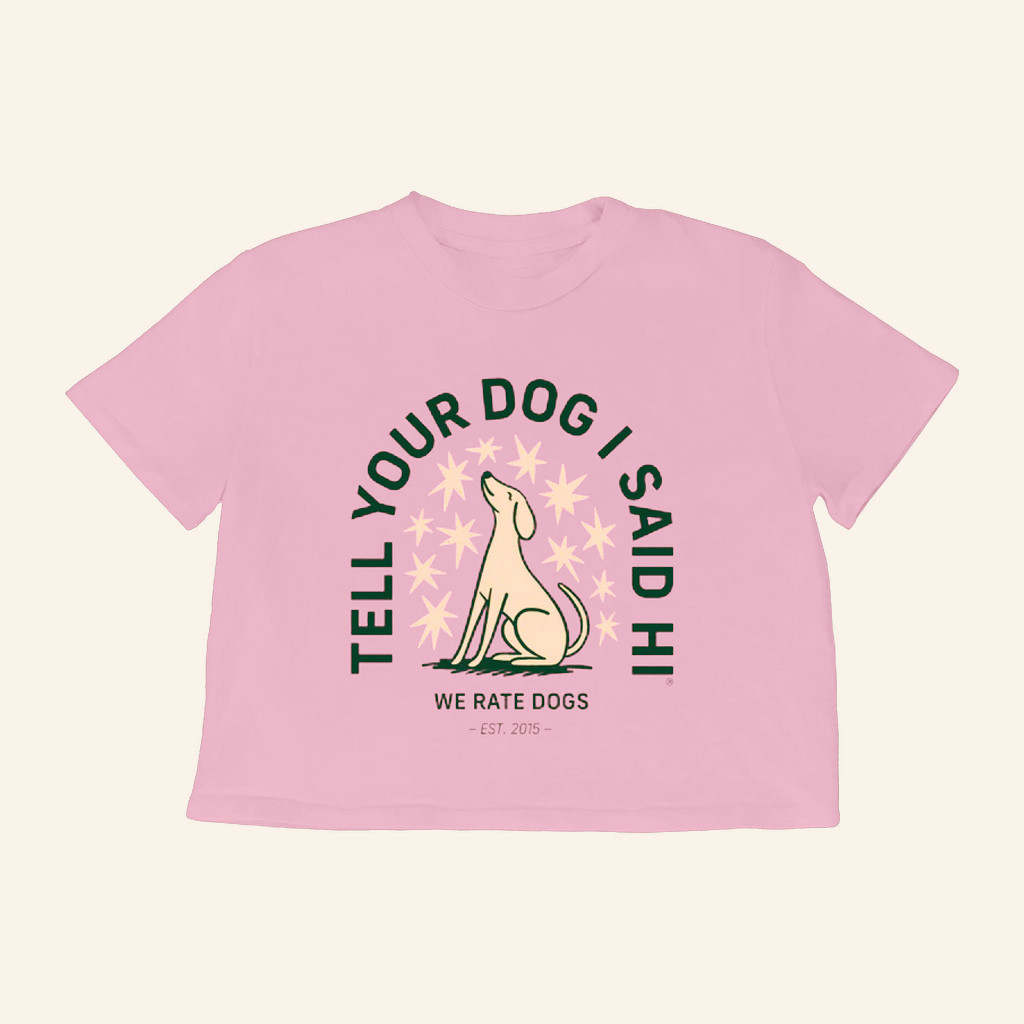 We Rate Dogs Merch Starry Night Cropped T-Shirt Tell Your Dog I Said Hi Shirt Gifts For Her We Rate Dogs Merch Starry Night Cropped T-Shirt Tell Your Dog I Said Hi Shirt Gifts For Her