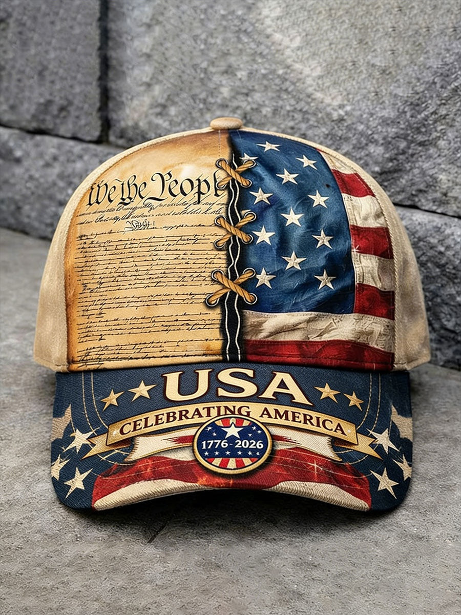 We The People 1776 2026 250th Anniversary Baseball Hat Patriotic USA Celebrating Cap Gift