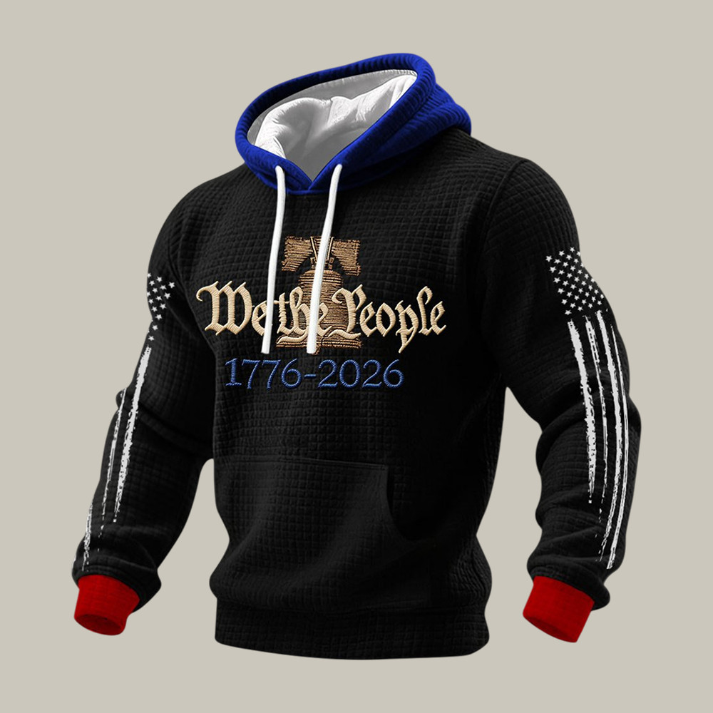 We The People 1776 2026 Hoodie Liberty Bell Apparel Patriotic Present For Father