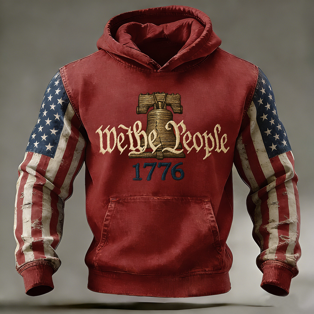 We The People 1776 2026 Hoodie Liberty Bell Art Patriotic Apparel 250Th Anniversary Gifts