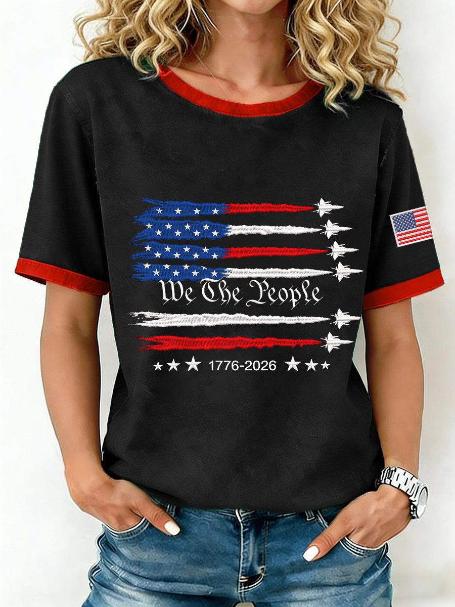 We The People 1776 2026 T-Shirt American Flag Clothing For Independence Day