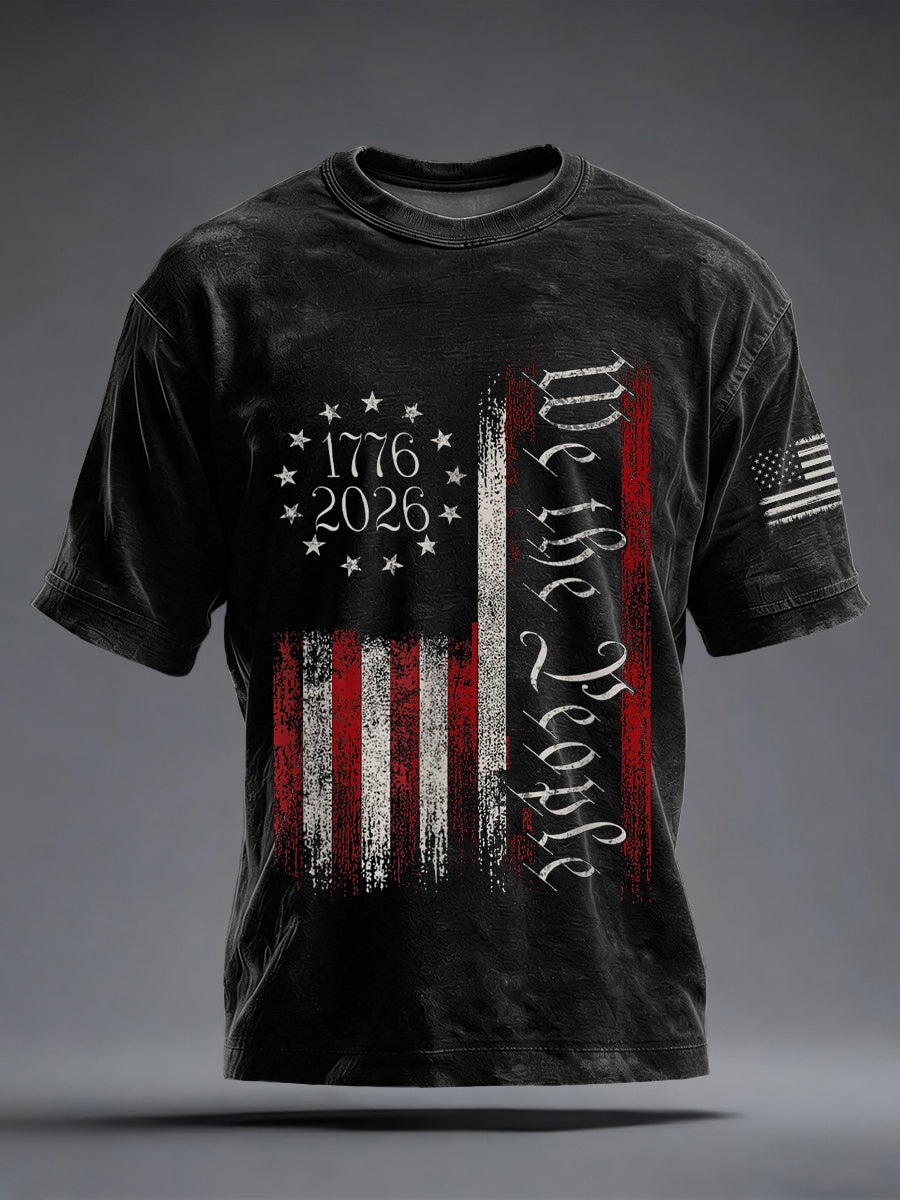 We The People 1776 2026 Vintage T Shirt Mens Graphic Tees Patriotic 250th Anniversary Gift