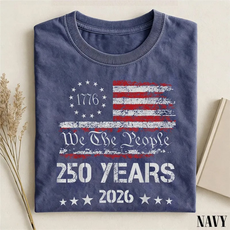 We The People 250 Years 2026 T-Shirt 1776 Betsy Ross Patriotic Gift For American History Fans