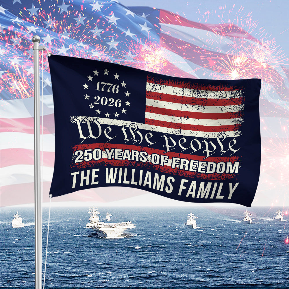 We The People 250 Years Of Freedom Double-sided House Flag America 250 Merchandise Gifts For Patriots