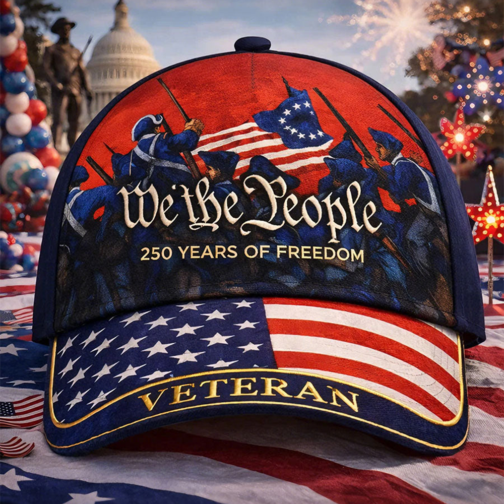 We The People 250 Years Of Freedom Veteran Hat US Military Baseball Cap Gift For Veterans