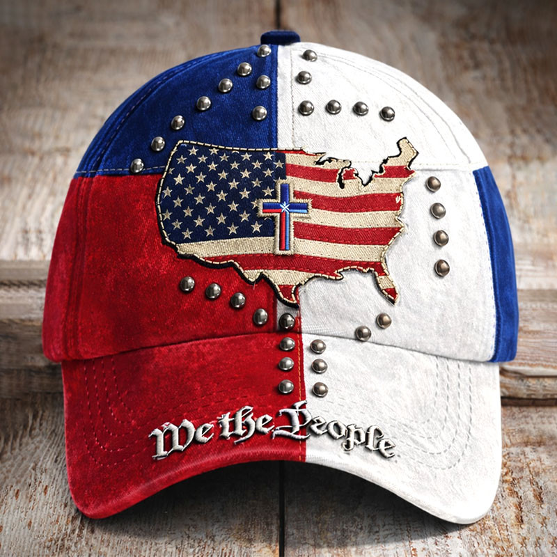 We The People American Flag Logo Hat Fourth Of July Baseball Cap Gift Ideas For Him
