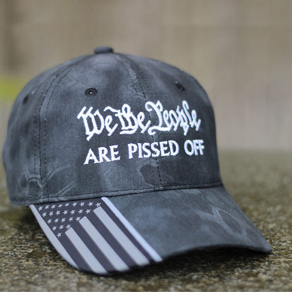 We The People Are Pissed Off Embroidered Camo Hat American Patriot Hat Gifts For Husband We The People Are Pissed Off Embroidered Camo Hat American Patriot Hat Gifts For Husband