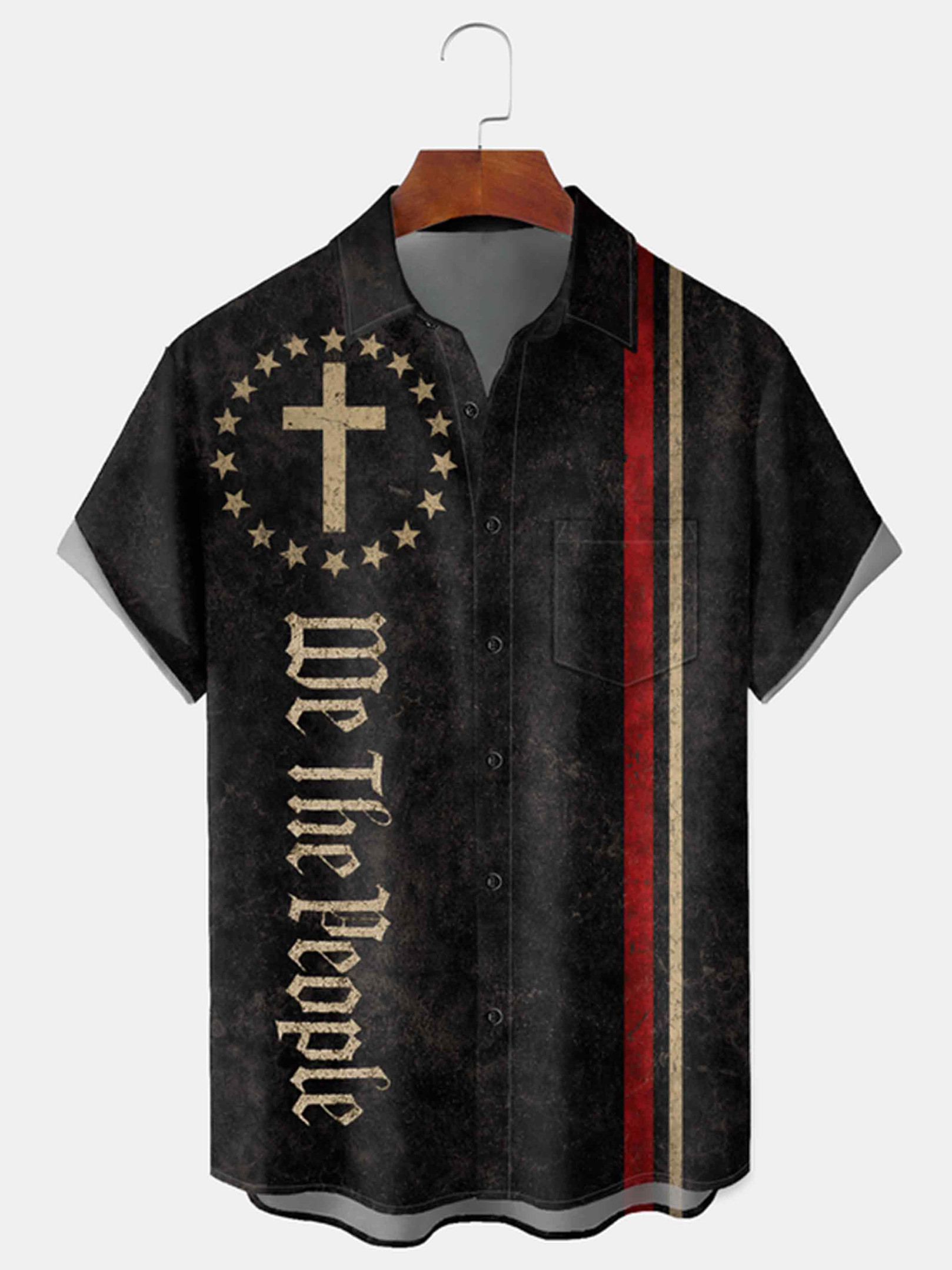 We The People Button Shirt USA 250 Years Of Independence Clothing Patriotic Gift