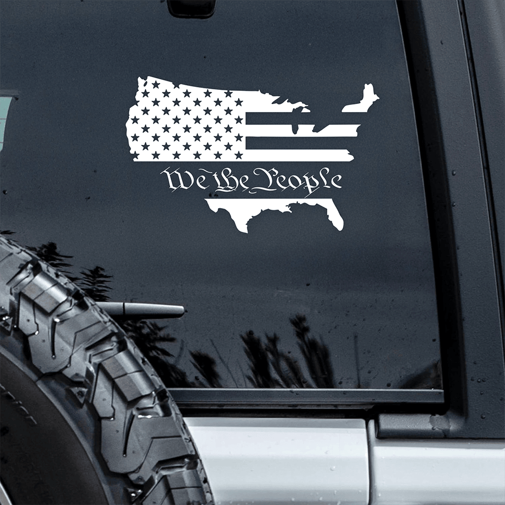 We The People Car Window Decal Independence Day Stickers Patriotic Gift For Husband