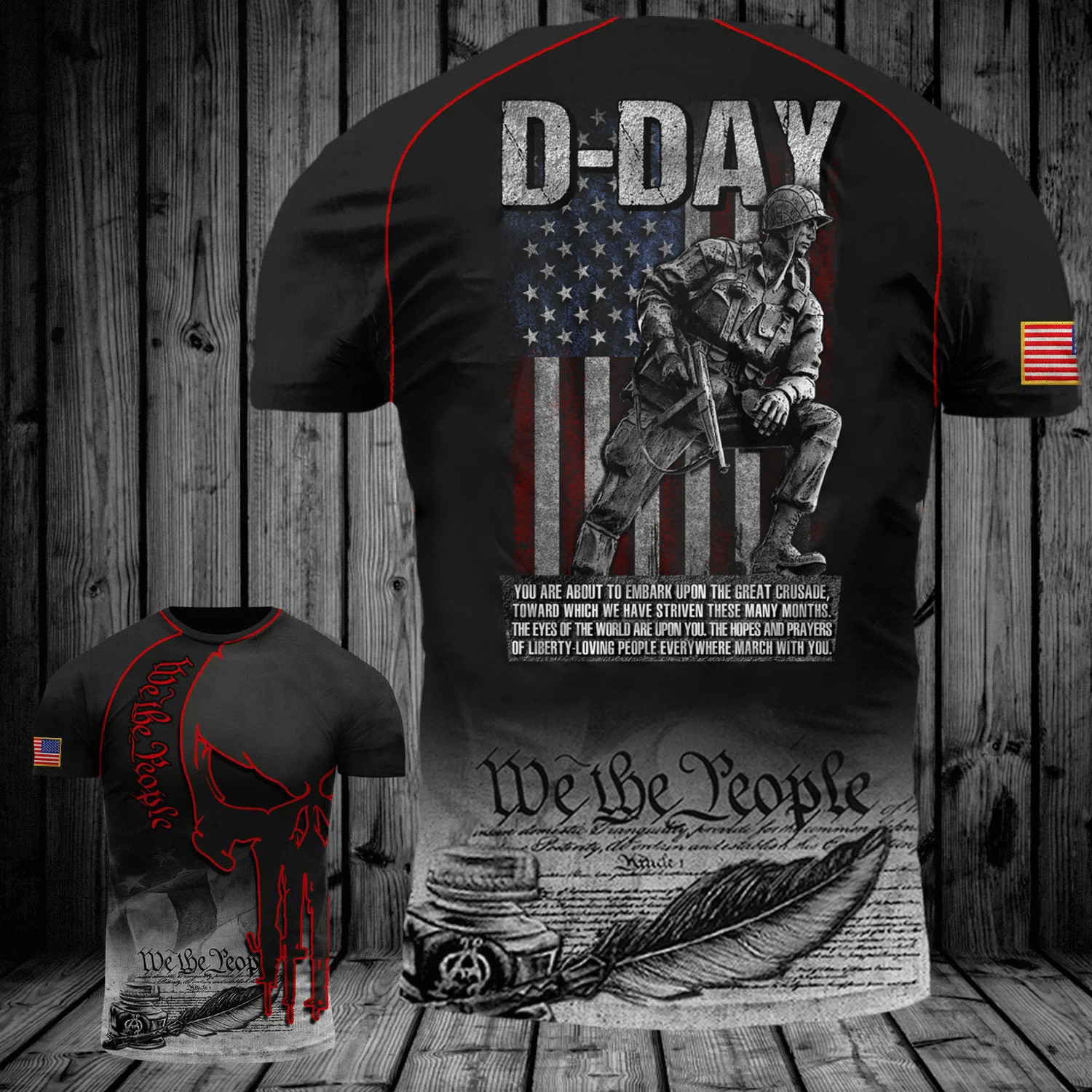We The People D-Day You Are About To Embark Upon Shirt Veterans T-Shirts For Sale Gifts For Dad