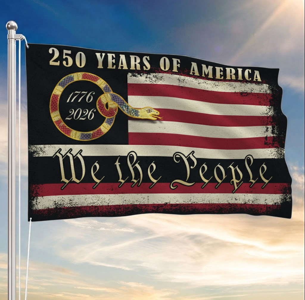 We The People Flag 250 Years 1776 2026 American Patriotic Grommet Flag Gift