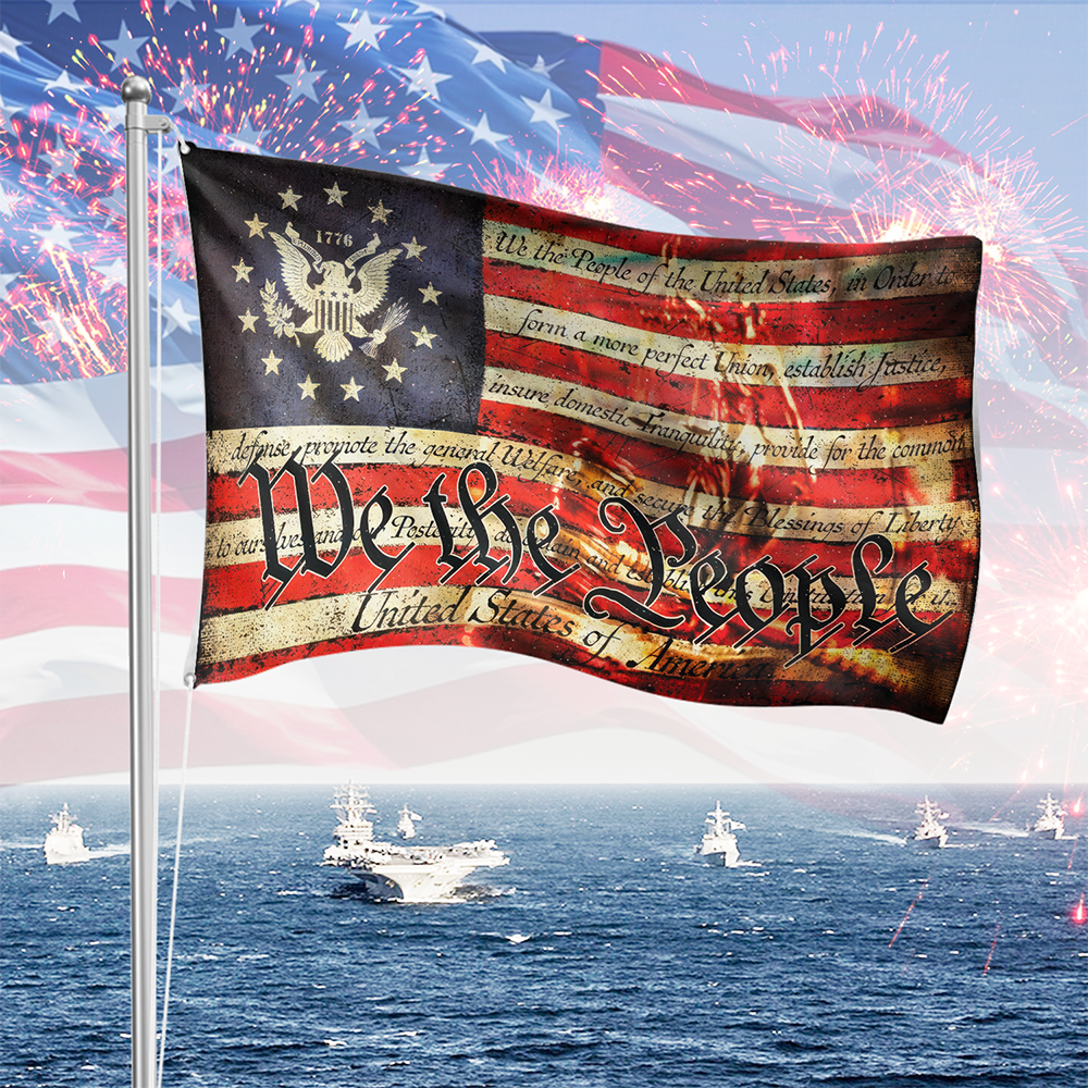 We The People Flag America 250th Anniversary House Flag Patriotic Decorations