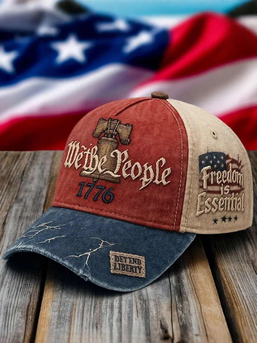 We The People Freedom Essential 1776 Baseball Hat Defend Liberty Patriotic USA Cap Gift