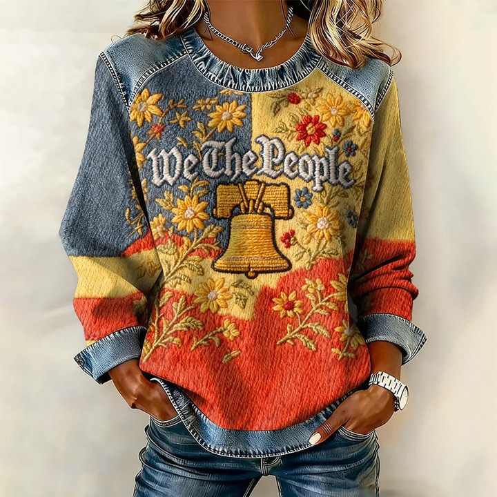 We The People Liberty Bell 1776 2026 Sweatshirt Fourth Of July Apparel Girlfriend Gift Ideas