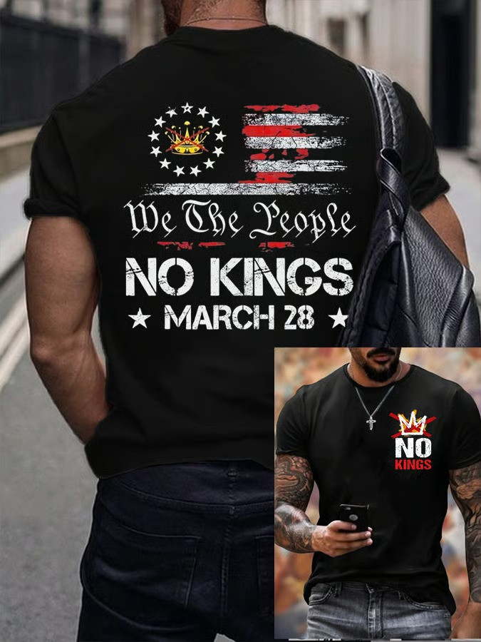 We The People No Kings March 28 T-Shirt Anti ICE Political Protest Clothing Best Gift For Activists