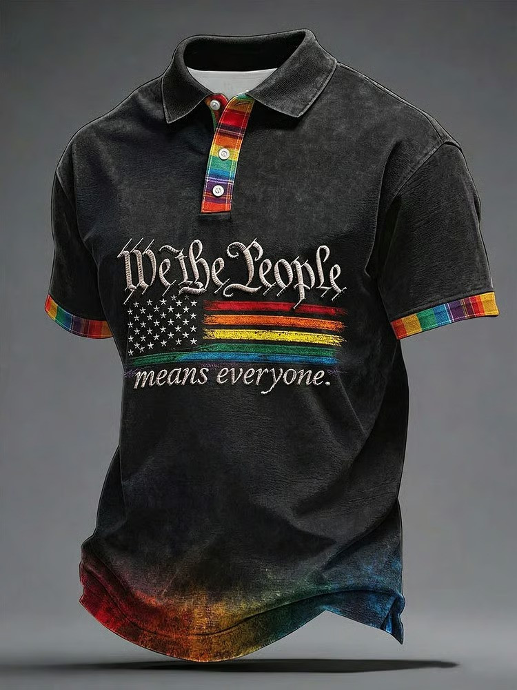We The People Polo Shirt LGBT Pride Month Clothing Best Gift For Father