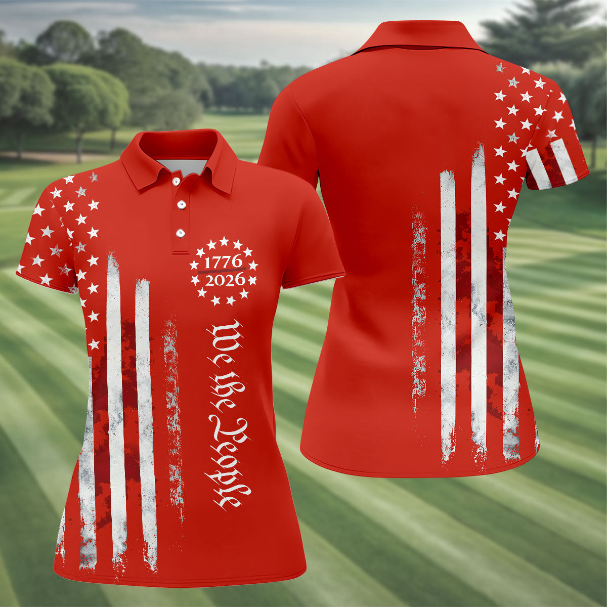 We The People Polo Shirt Patriotic 4th Of July Flag Clothing Gifts For Girlfriend