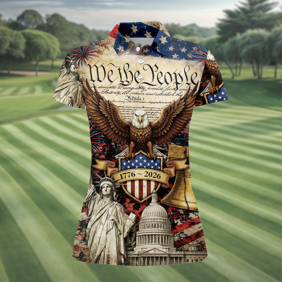 We The People Polo Shirt Patriotic Eagle And Liberties Clothing For Independence Day
