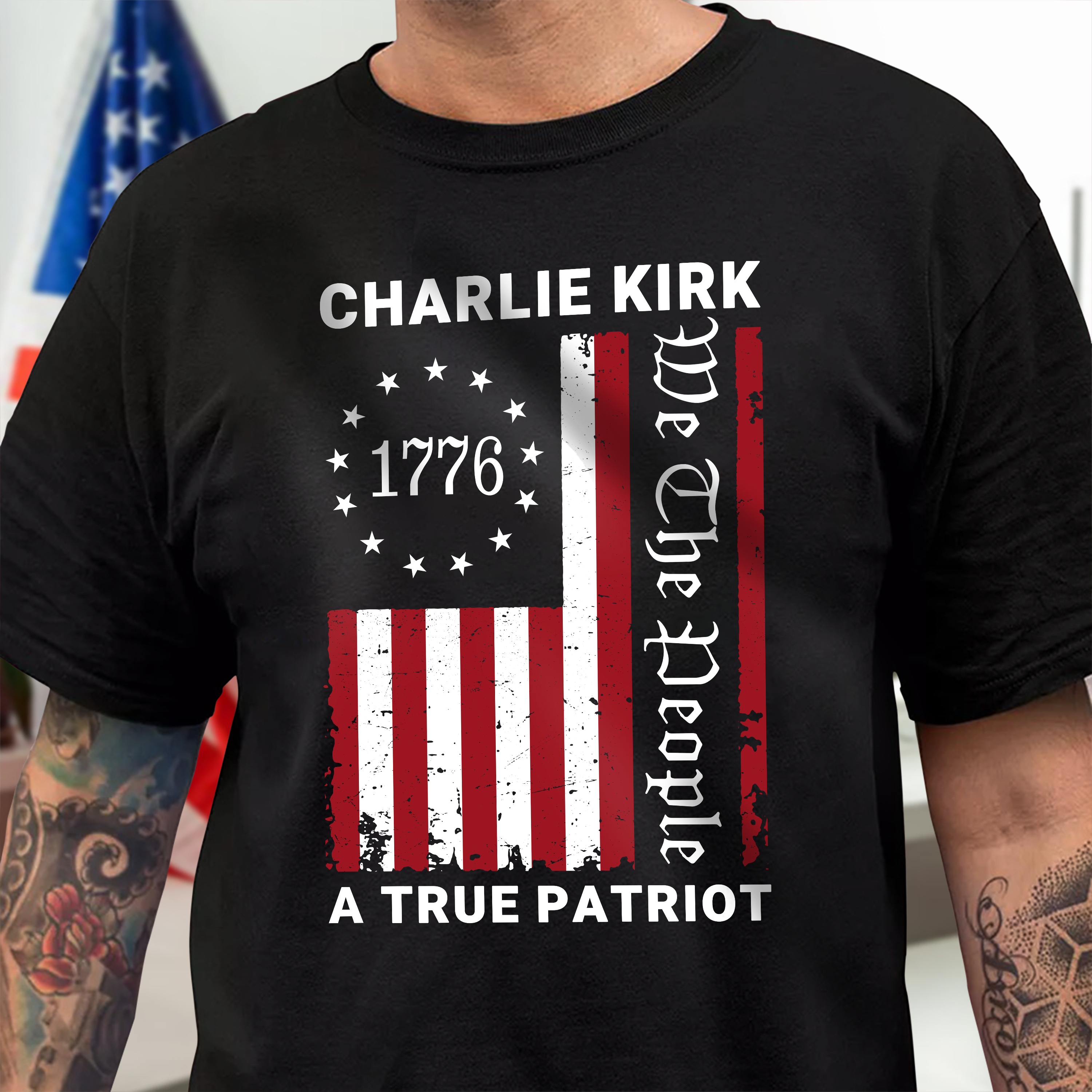 We The People Pray For Charlie Kirk Memorial Dark Shirt Gift for Charlie Kirk Supporters