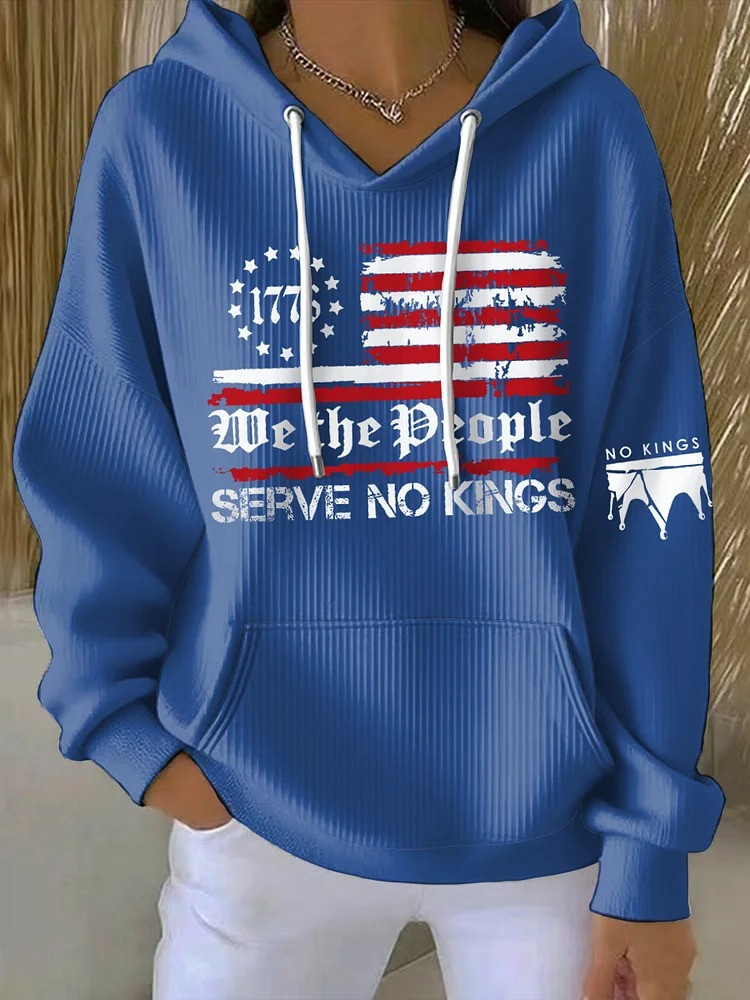 We The People Serve No Kings Hoodie No Kings Protest Merch Anti MAGA Gifts Ideas