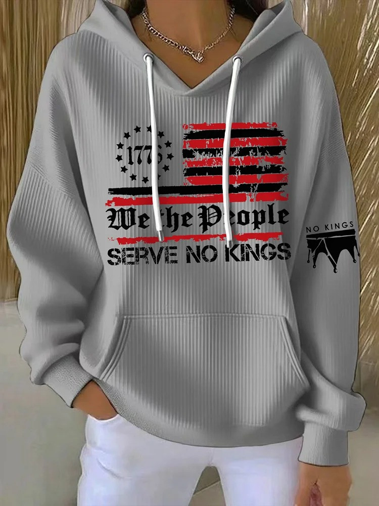 We The People Serve No Kings Hoodie No Kings Protest Merch Anti Trump Gifts