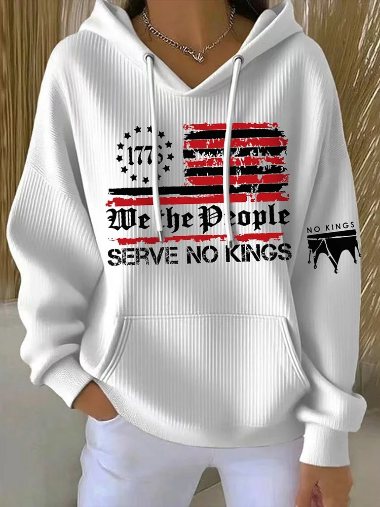 We The People Serve No Kings Hoodie No Kings Protest Merch Liberal Political Gifts