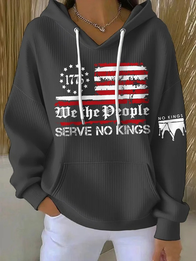 We The People Serve No Kings Hoodie No Kings Protest Merch Patriotic Gifts