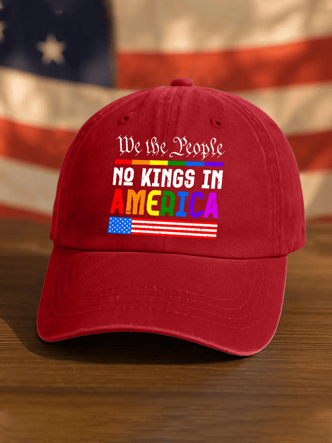 We The People Serve No Kings Print Baseball Hat Anti Trump Cap Gifts For Gays
