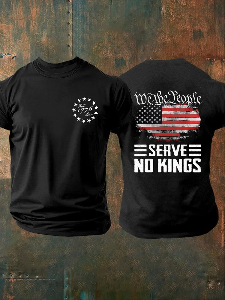 We The People Serve No Kings T-Shirt Free Since 1776 Shirt Antifa Merch Anti MAGA Gifts