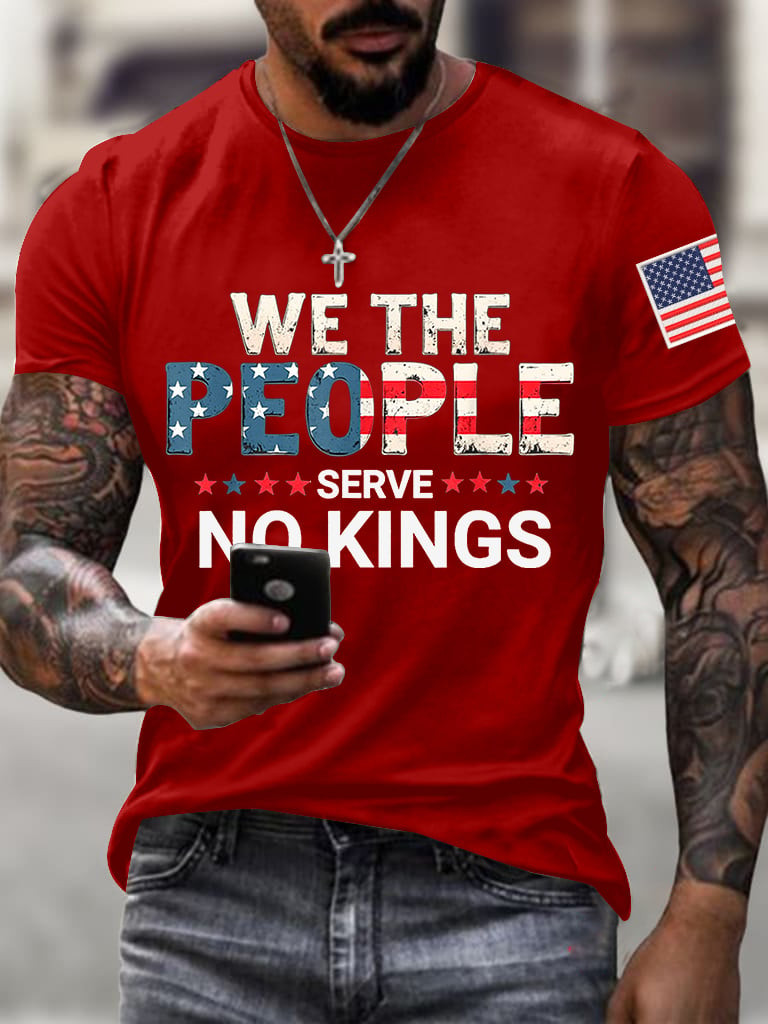 We The People Serve No Kings T-Shirt Political Tees Pro Democracy Gifts