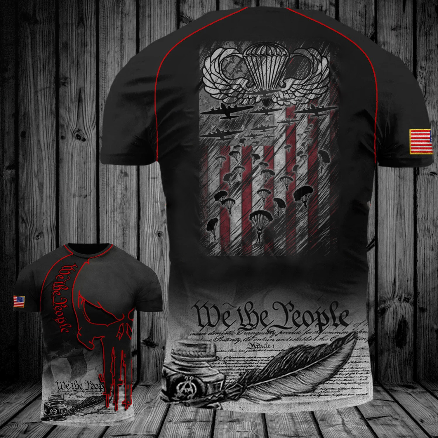 We The People Shirt Men's Patriotic T-Shirts Good Gifts For Veterans