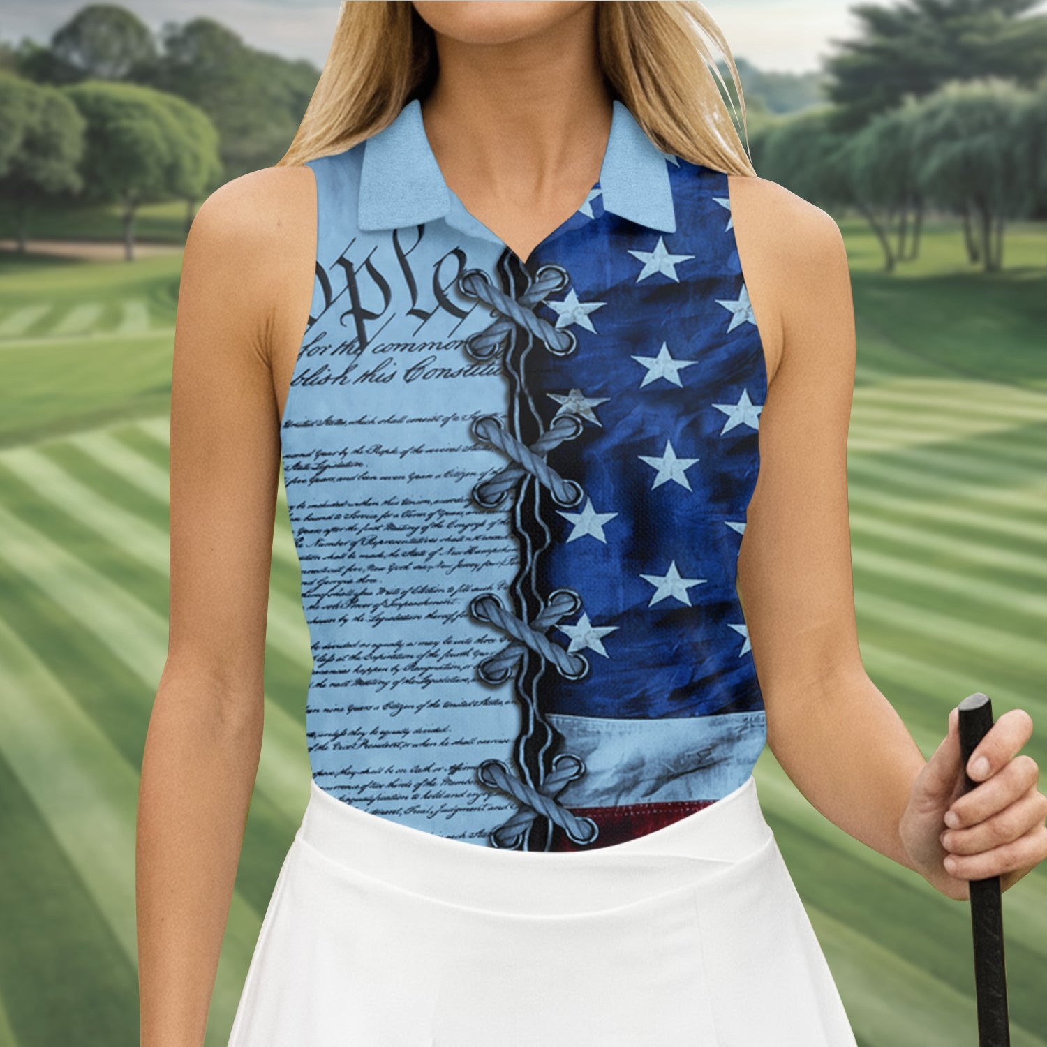 We The People Sleeveless Polo Shirt 250 Years Of America Apparel Best Gift Ideas