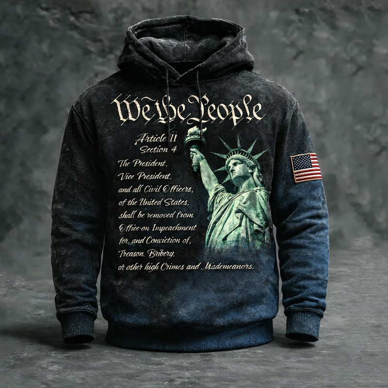 We The People Statue Of Liberty Hoodie Independence Day 2026 Clothing Gift For Men