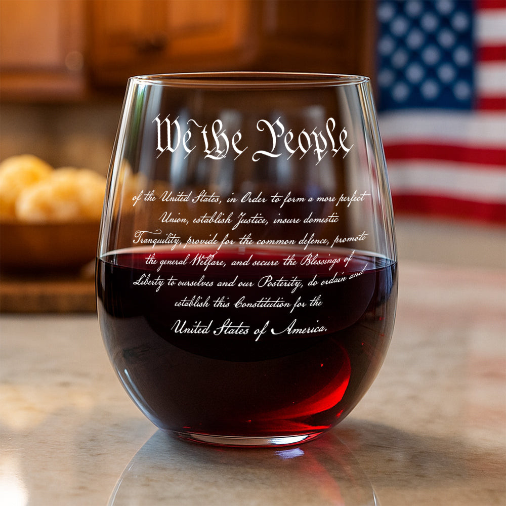 We The People Sympathy Quote For 250 Years Of Freedom Wine Glass America 250 Merchandise Patriotic Gifts For Veterans