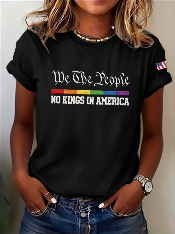 We The People T-Shirt No Kings In America Clothing Gift For Anti Trump