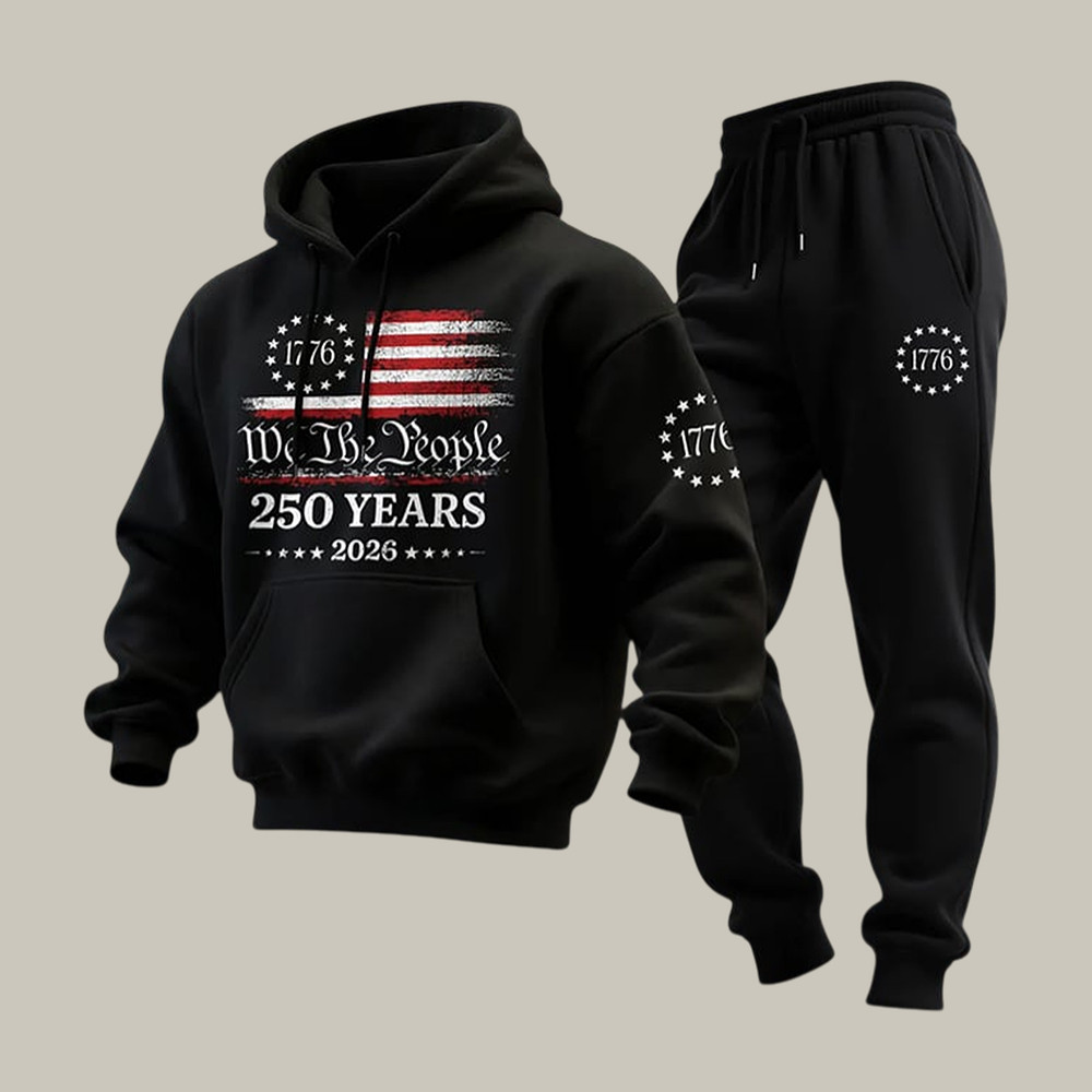 We The People US 250 Years 1776 2026 Hoodie And Sweatpants July 4 Apparel