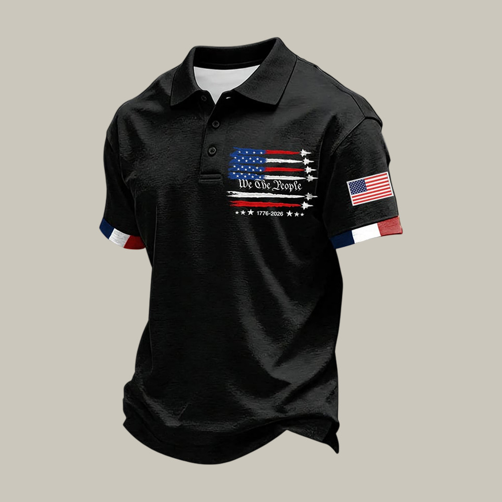 We The People US 250Th Anniversary 1776 2026 Polo Shirt 4th Of July Attire Gift For Men