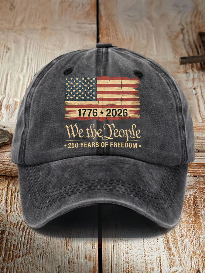 We The People USA 250 Years Of Freedom Hat 1776 2026 Merch Patriotic Cap Gifts For Dad