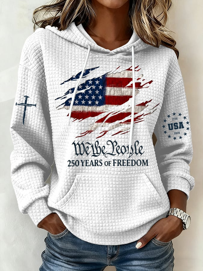 We The People USA 250 Years Of Freedom Hoodie Womens 4Th Of July Outfits Gifts For Patriots We The People USA 250 Years Of Freedom Hoodie Womens 4Th Of July Outfits Gifts For Patriots