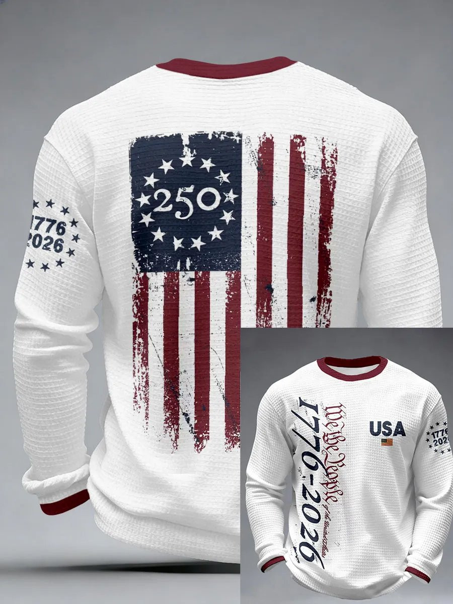 We The People USA 250th Anniversary 1776 2026 Long Sleeve Shirt America's Birthday Apparel