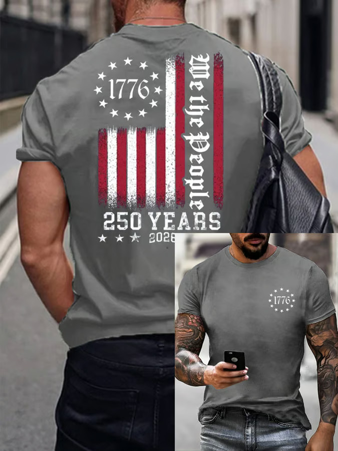 We The People USA 250th Anniversary T-Shirt Patriotic Men's Apparel Gifts For Father