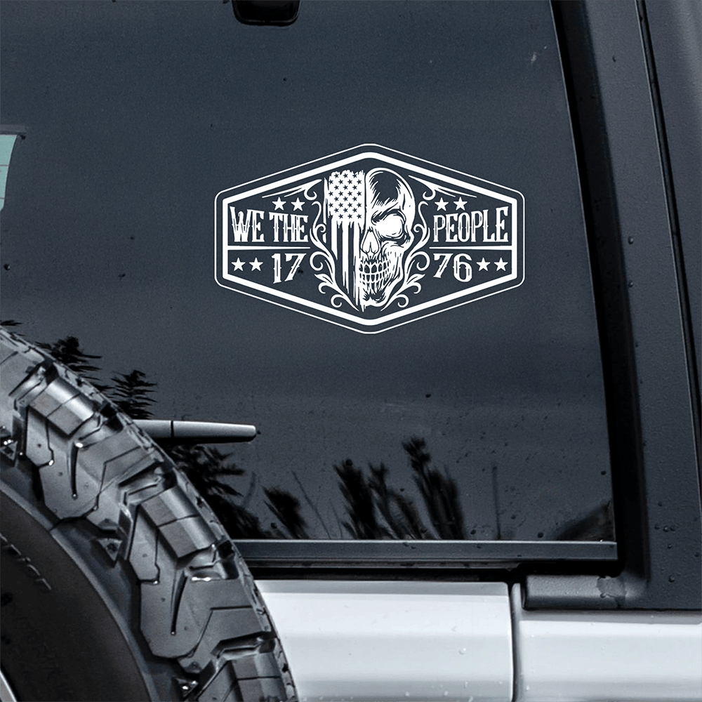 We The People Usa Flag Skull America 1776 Car Stickers Independence Day Stickers