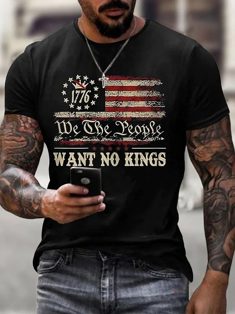 We The People Want No King T-Shirt No Kings Protest Merch Patriotic Gifts For Liberal