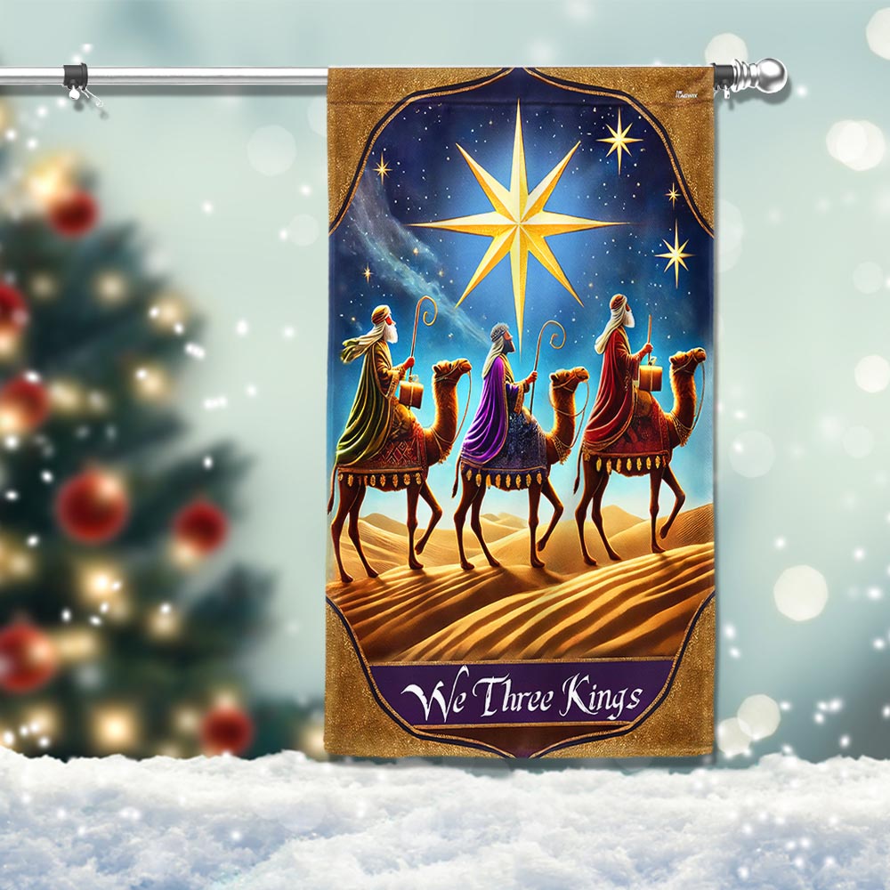We Three Kings Nativity Three Wise Men Jesus Christmas Flag