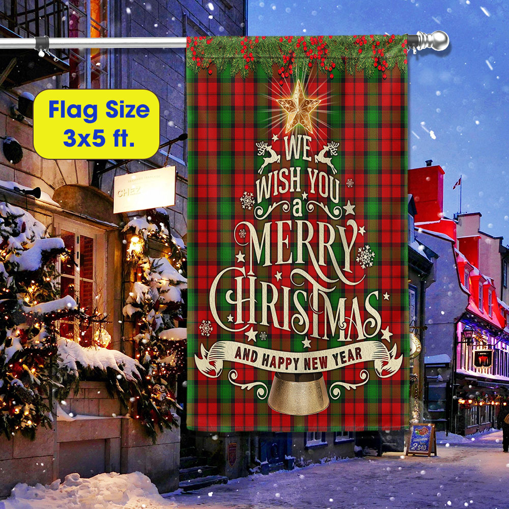 We Wish You A Merry Christmas And Happy New Year Flag
