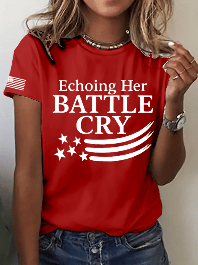 Wear Red on October 14th Charlie Kirk Freedom Shirt Echoing Her Battle Cry Tee Sympathy Gift