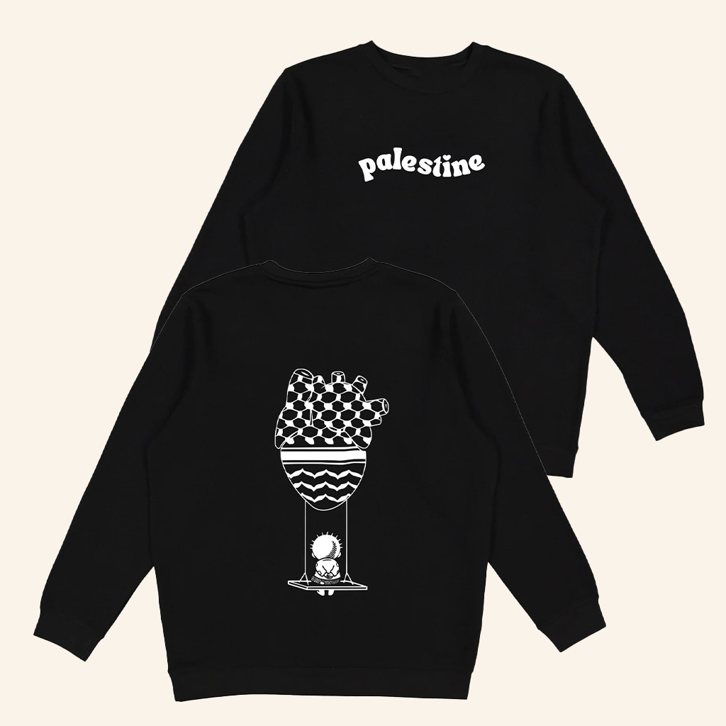 Wear The Peace Merch Handala Heart Palestine Sweatshirt Gifts For Friends