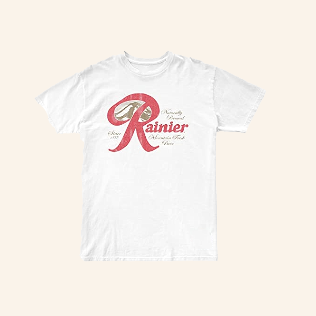 Wear Your Beer Merch Rainier Beer Naturally Brewed Classic Logo T-Shirt Dad Gifts