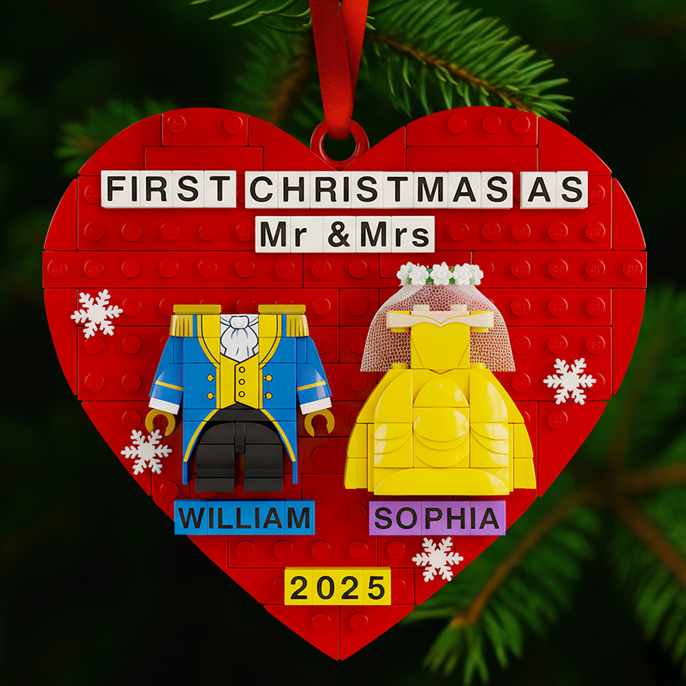 Wedding Couple Christmas Ornament Personalized Gifts For Couple - Cute Christmas Tree Gift Idea